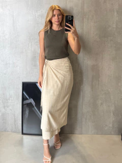 SAIA MIDI PAREÔ VISCOSE PERLATTO - loja online