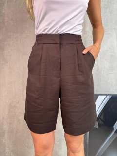 BERMUDA ALFAIATARIA COM LINHO SHOYU - comprar online