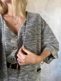 KIMONO TWEED PRETO - loja online