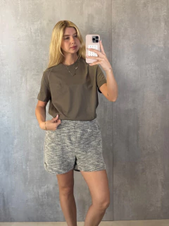 T-SHIRT ALGODÃO PRIME KHAKI VINTAGE - Navy Store