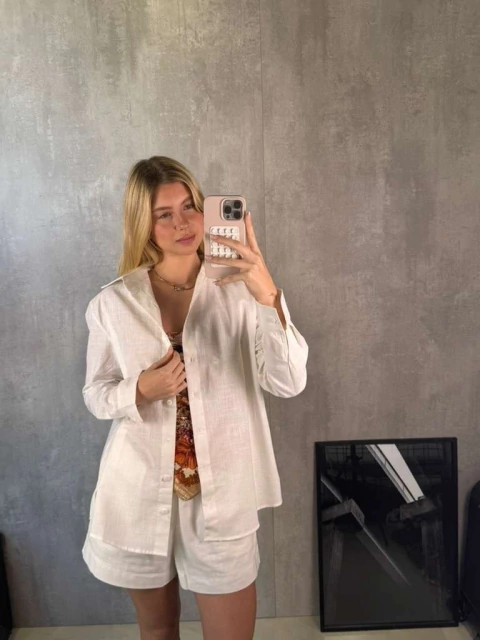 CAMISA RESORT VISCOLINHO OFF WHITE - comprar online