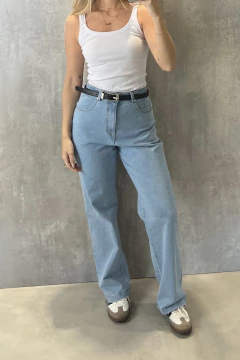 CALÇA JEANS RETA VINTAGE BLUE