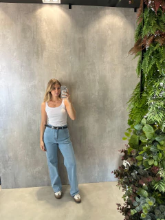 CALÇA JEANS RETA VINTAGE BLUE - comprar online