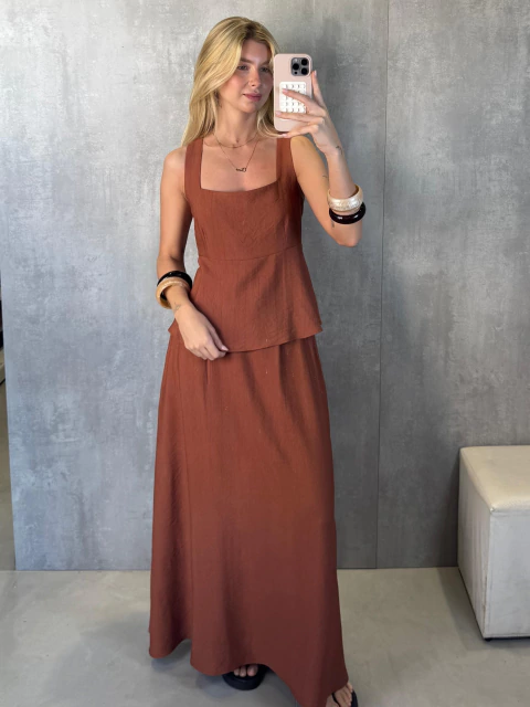 SAIA MIDI EVASÊ SURFACE BROWN CERAMIC - comprar online