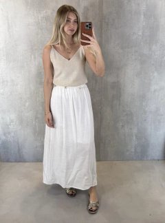 SAIA MIDI EVASE RAYON OFF WHITE