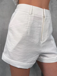 BERMUDA ALFAIATARIA BARRA OFF WHITE - Navy Store