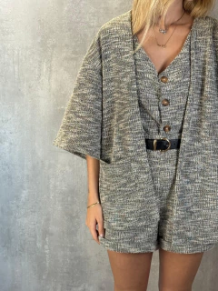 KIMONO TWEED PRETO