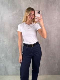 CALÇA JEANS RETA AZUL MÉDIO - loja online