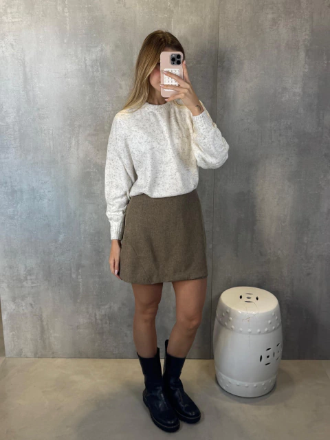 SHORTS SAIA ASSIMETRICO MELANGE FOX - comprar online