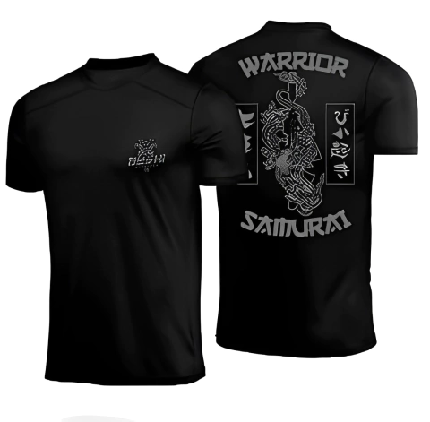 Camisa Bushi Warrior Samurai Preta Poliamida - comprar online