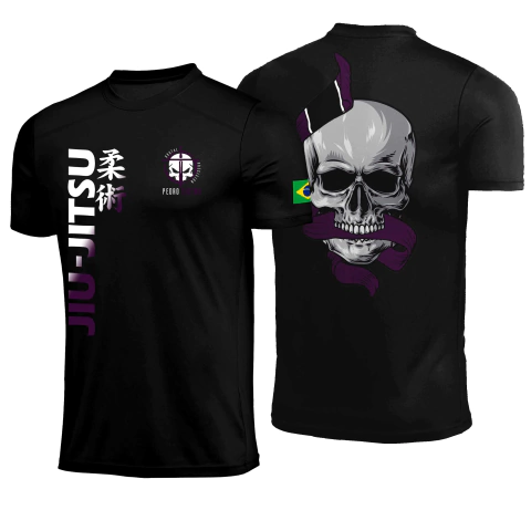 Camisa Brutal Caveira Faixa Roxa Poliamida - comprar online