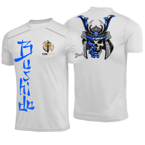 Camisa Brutal Samurai Metade Azul Branca Poliamida - comprar online