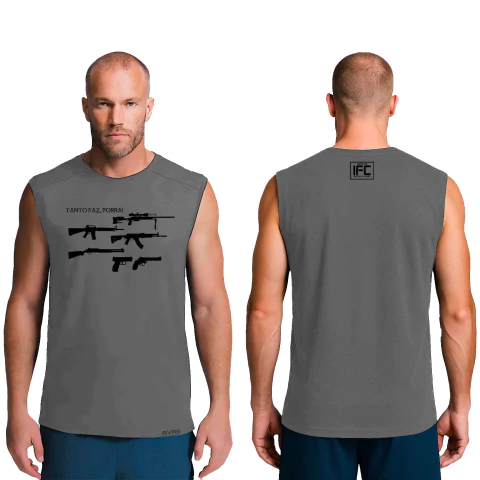 Regata IFC Tanto Faz Algodão Cinza ou Preta - comprar online