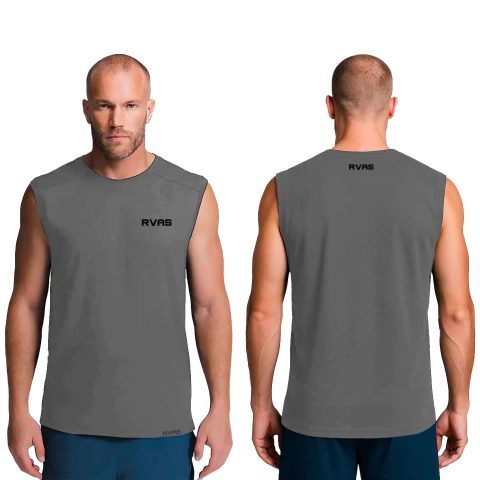 Regata Rvas Logo Pequena Algodão Cinza ou Preta - comprar online