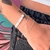 pulseira prata + letras - comprar online