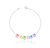 pulseira prata + letras