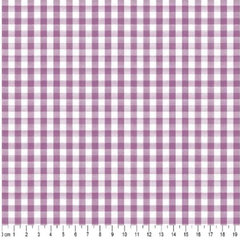Tecido Tricoline Fio Tinto Xadrez Pequeno 9xm Vichy Roxo/Magenta 100% Algodão - Costura Criativa Tecidos