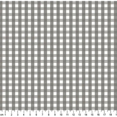 Tecido Tricoline Fio Tinto Xadrez Pequeno 9xm Vichy Cinza 100% Algodão - Costura Criativa Tecidos