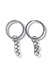 ARGOLA PARA CHAVEIRO PRATA REFORÇADA COM CORRENTE - 25MM - 10 UNIDADES