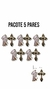 ATACADO - KIT FÁTIMA CRUCIFIXO E ENTREMEIO ACRÍLICO - 5 PARES
