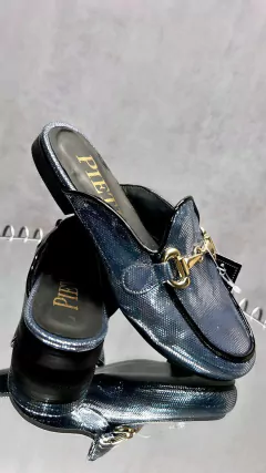 MULE GUCCI METAL CELESTE #0132/C