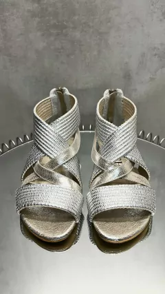 SANDALIA ROMANA METAL PLATA #0038