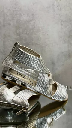 SANDALIA ROMANA METAL PLATA #0038 - comprar online