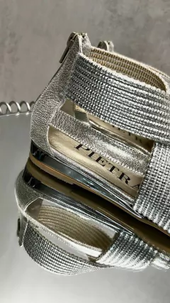 SANDALIA ROMANA METAL PLATA #0038 - comprar online