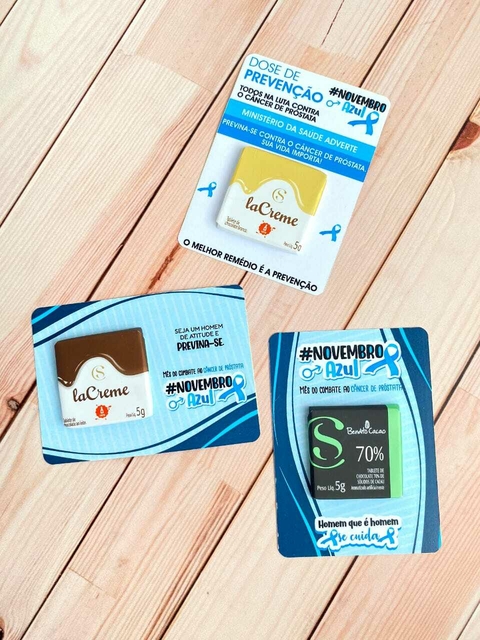 Arquivo digital _ Cartão para chocolate tablet cacau show _ NOVEMBRO AZUL