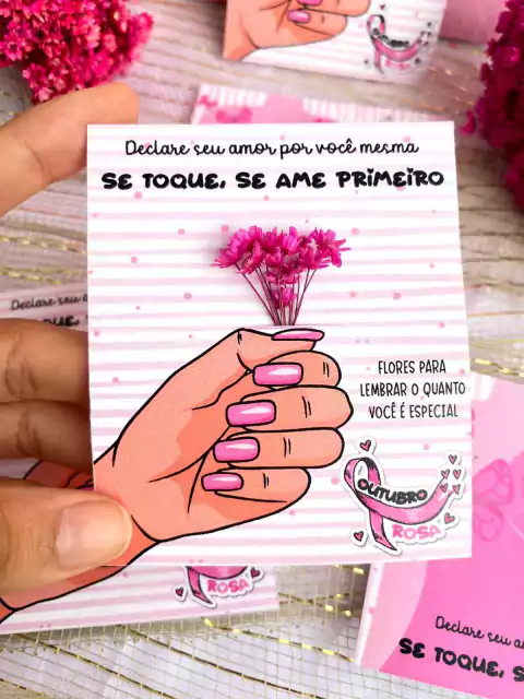 Arquivo digital para imprimir_ Cartão para flores - OUTUBRO ROSA