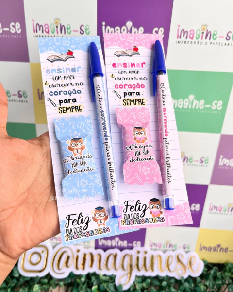 Arquivo digital _ Cartão caneta e balinha _ dia dos professores - comprar online