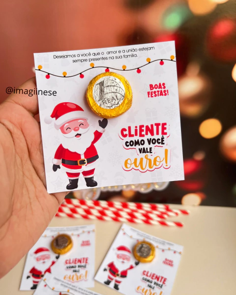 Arquivo digital _ Cartão com MOEDA DE CHOCOLATE NOEL_ NATAL - comprar online