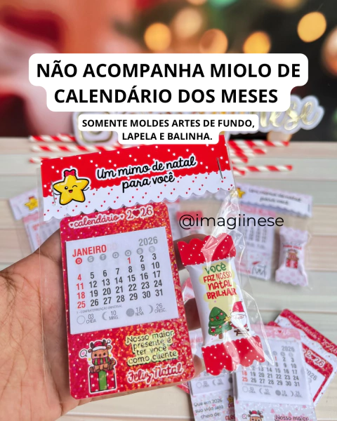 Arquivo digital _ KIT NATAL VERMELHO CALENDÁRIO COM BALINHA E LAPELA_2026 - comprar online