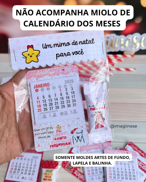 Arquivo digital _ KIT NATAL ROSA CALENDÁRIO COM BALINHA E LAPELA_2026 - comprar online
