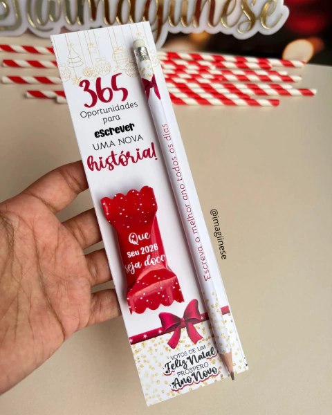 Arquivo digital _ Cartão com lápis e balinha _ MODELO 03 - comprar online