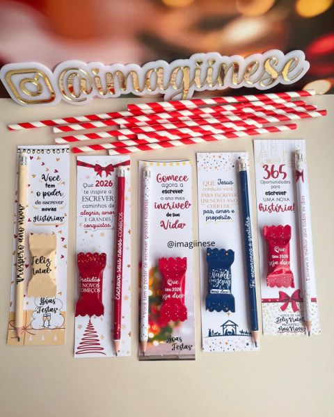 Arquivo digital _ COMBO Cartão com lápis e balinha _ natal - comprar online