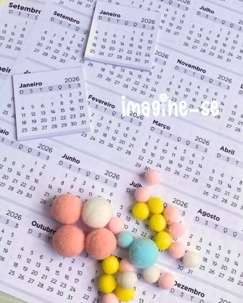 Arquivo digital _ BLOCO MIOLO DE CALENDÁRIO DE GELADEIRA 2026_MODELO NEUTRO - comprar online