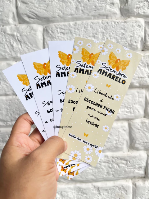 Arquivo digital _ MARCADOR DE PÁGINA - SETEMBRO AMARELO - comprar online