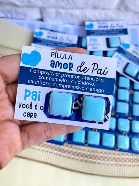 Arquivo digital _ Cartão PARA CHICLETE PÍLULA AMOR DE PAI