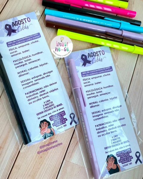Arquivo digital _ Cartão para caneta _ AGOSTO LILÁS