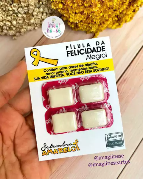 Arquivo digital _ Cartão para 4 chicletes _ SETEMBRO AMARELO