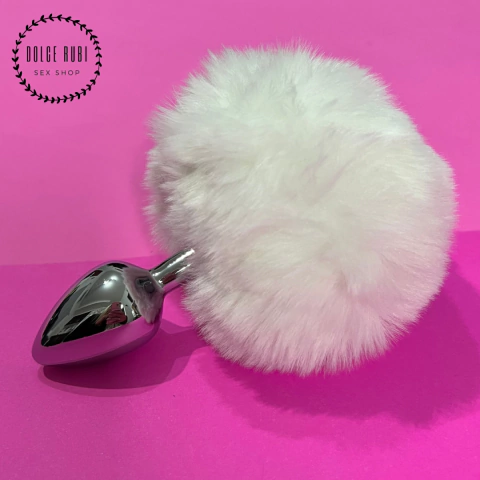 Plug Bunny Blanco pompón