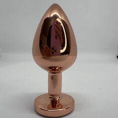 Plug gold rose round