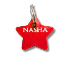 Chapita Estrellita Anodizada Color – Identificación para Perros Chicos y Medianos - Grabada en el acto - tienda online