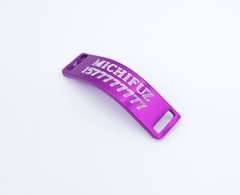 Chapita pasador de gatos anodizada color violeta - comprar online