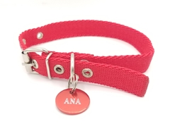 Chapita MiniRoda de color rojo + collar a eleccion en internet