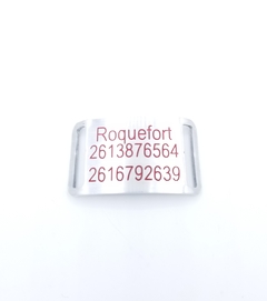 Chapita pasador para collares de 3cm de ancho con DOS telefonos