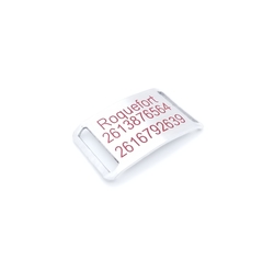 Chapita pasador para collares de 3cm de ancho con DOS telefonos - comprar online