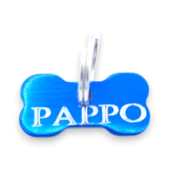 Chapita Small bone en color azul - Medallas para Perros