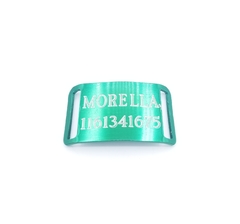 Chapita Pasador anodizado para collares de 3cm de ancho color verde - comprar online